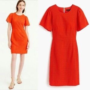 J. Crew Flutter Sleeve Dress, Eyelet Size 4